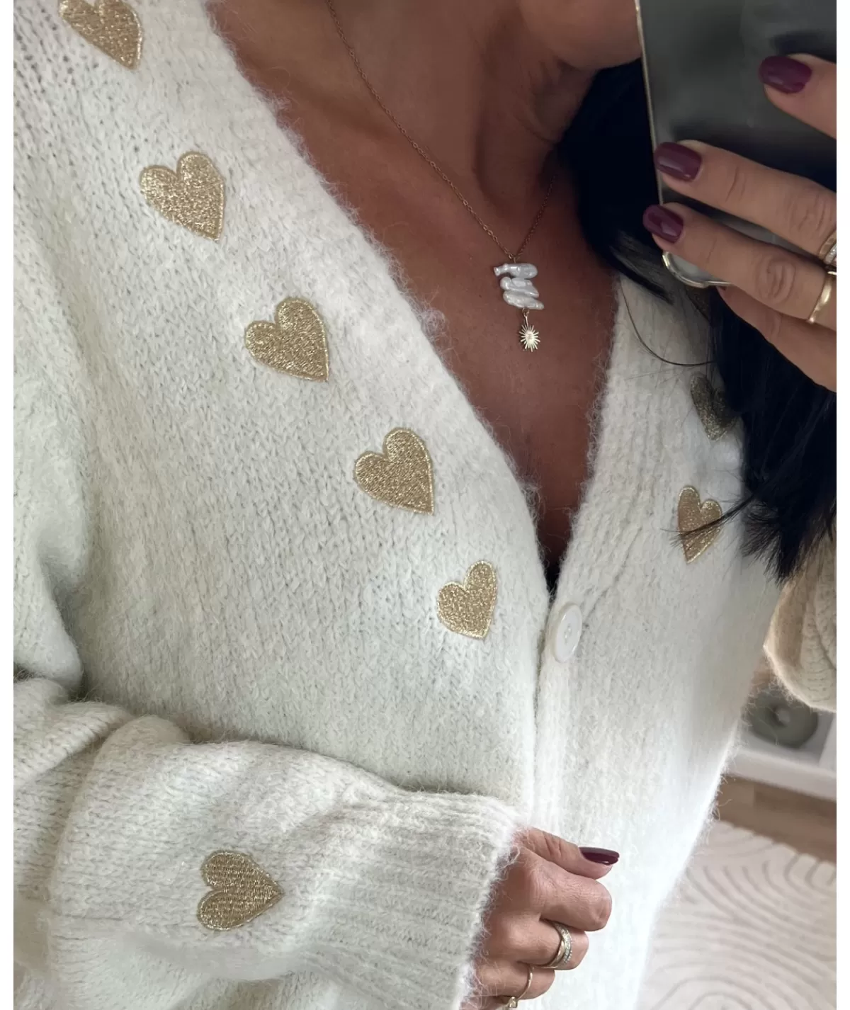 La boutique de Lilie Pulls / Gilets>GILET IRENE Dore