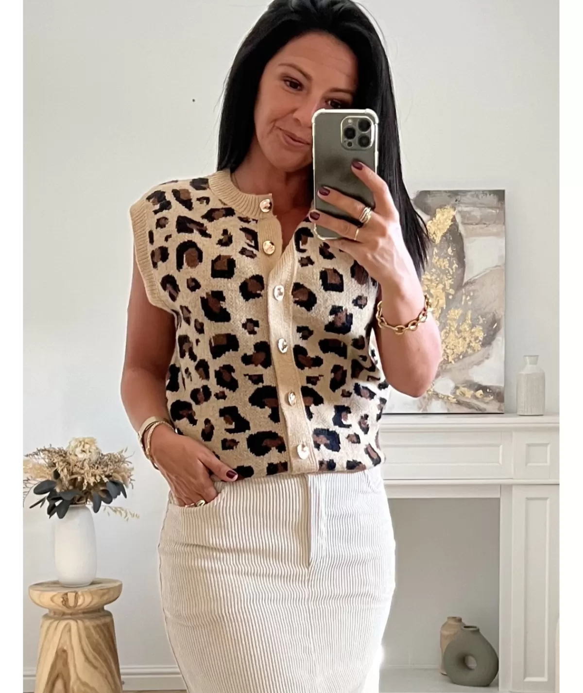 La boutique de Lilie Pulls / Gilets>GILET JAYA Taupe