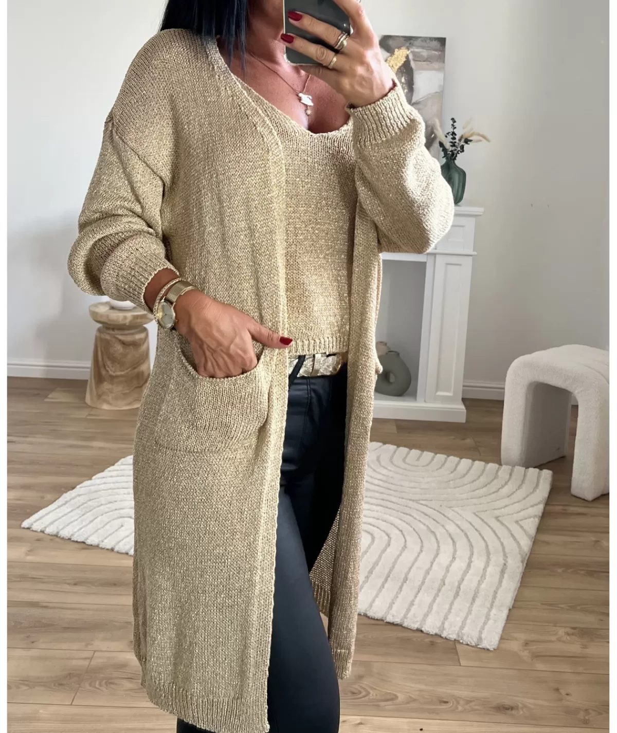 La boutique de Lilie Pulls / Gilets>GILET JULIVINA Dore