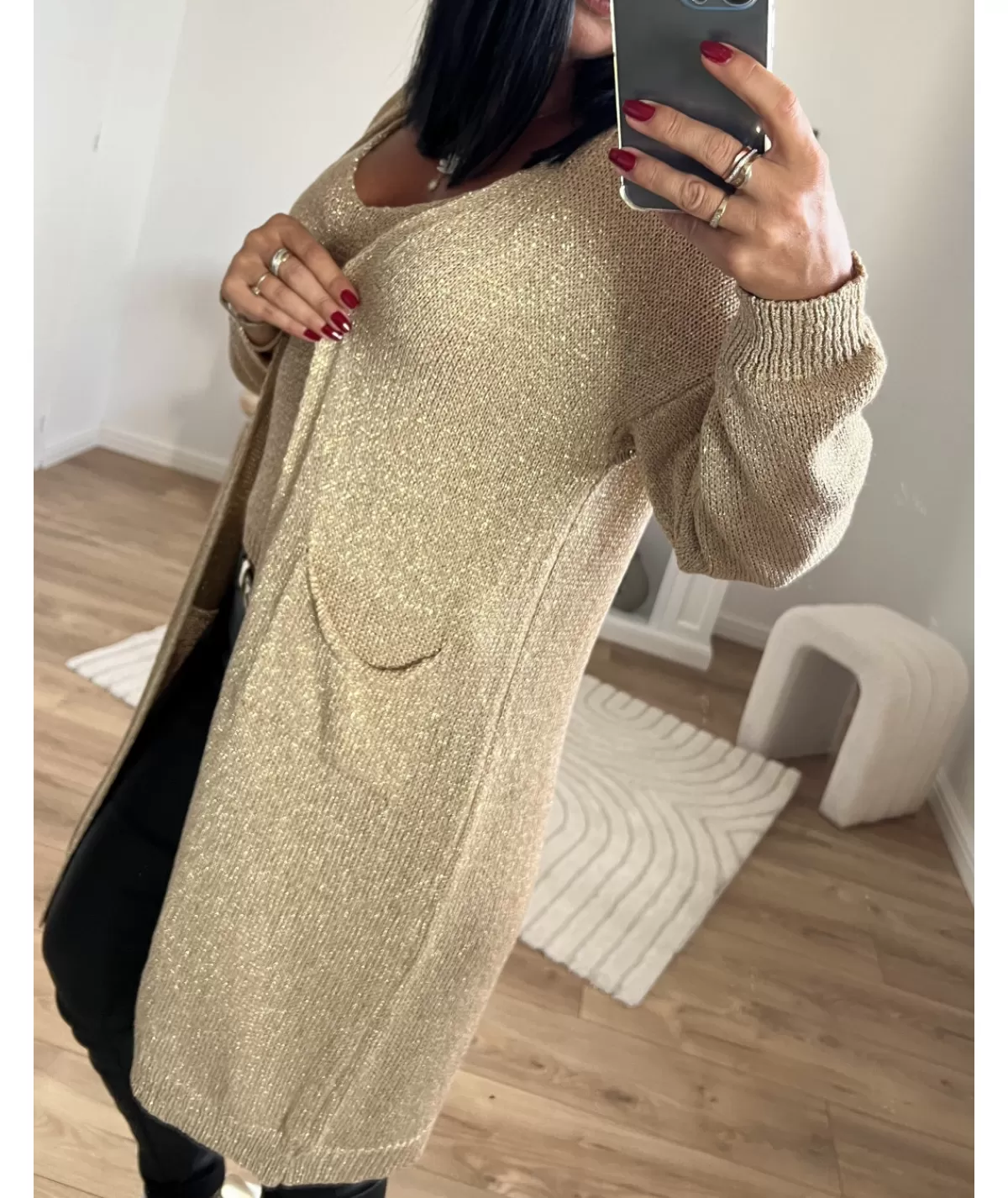La boutique de Lilie Pulls / Gilets>GILET JULIVINA Dore