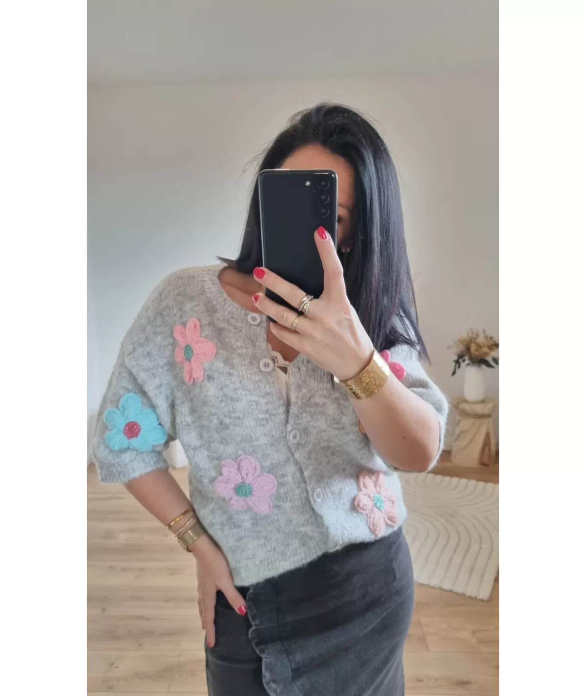 La boutique de Lilie Pulls / Gilets>GILET MILA Gris
