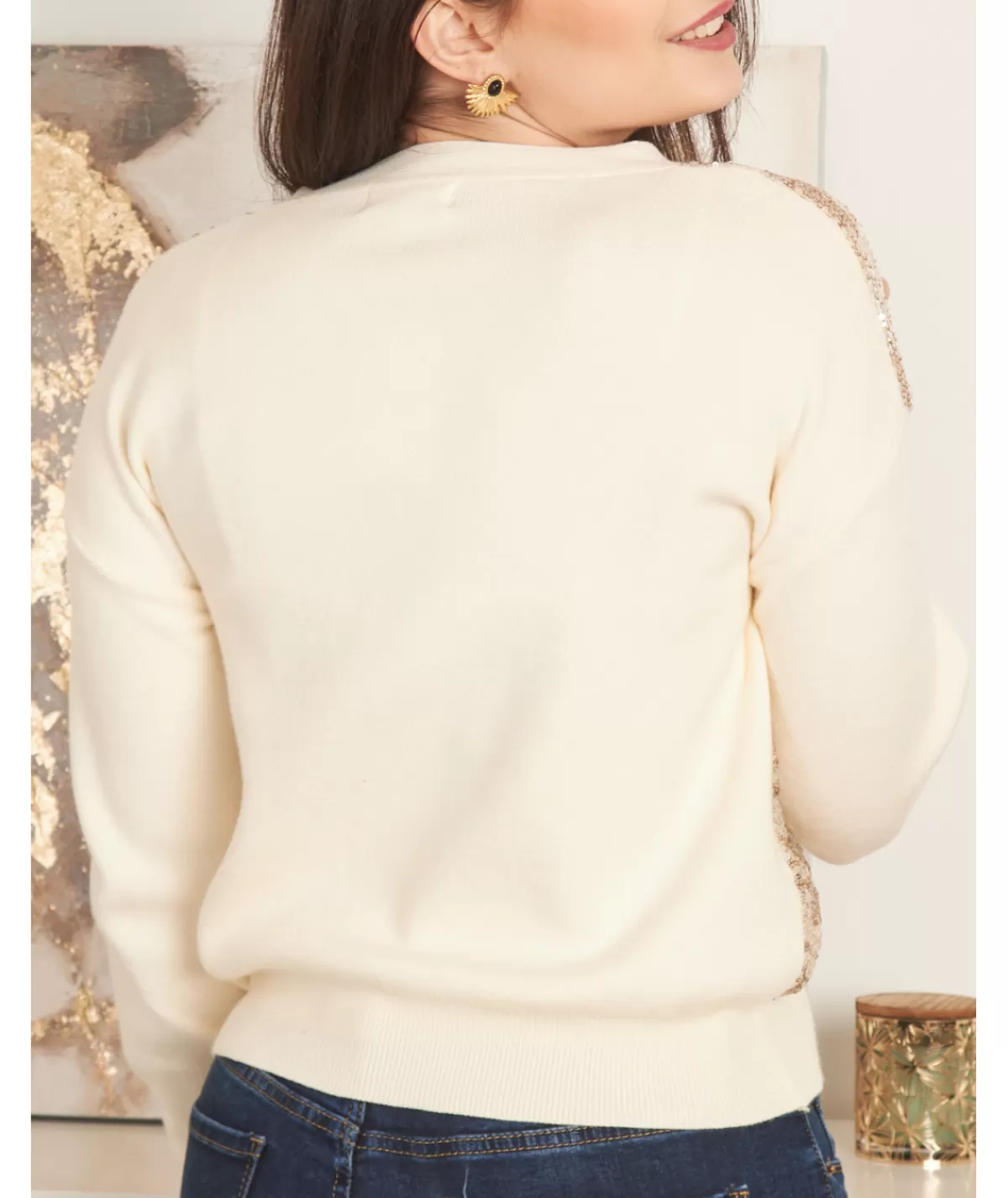 La boutique de Lilie Pulls / Gilets>GILET NAYA Dore
