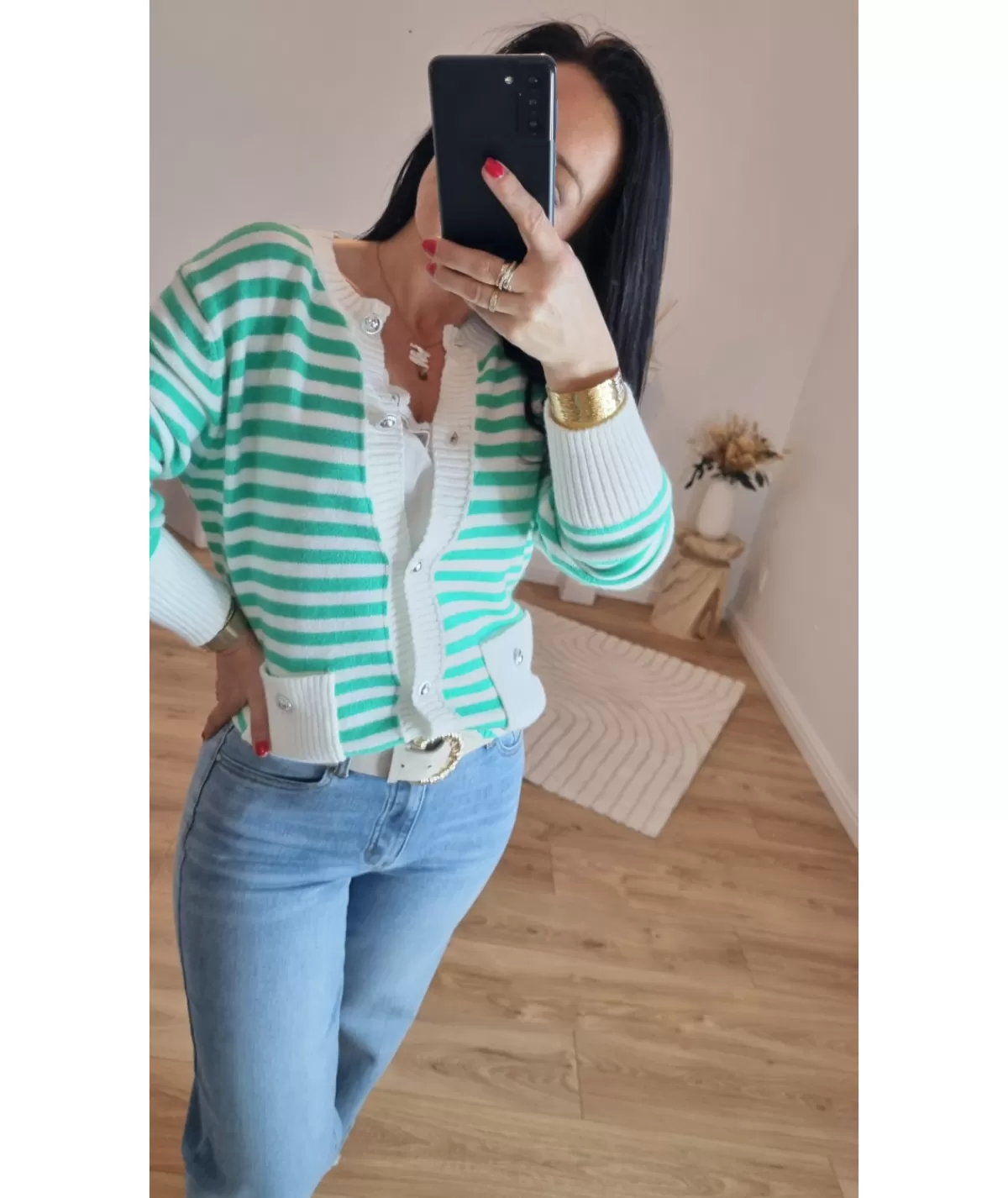 La boutique de Lilie Pulls / Gilets>GILET ODILE Vert