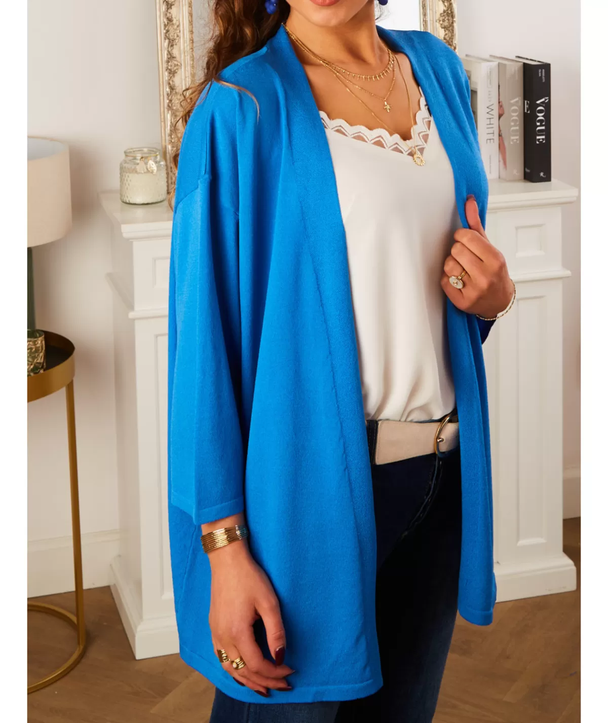 La boutique de Lilie Pulls / Gilets>GILET RUBYA Bleuelectrique