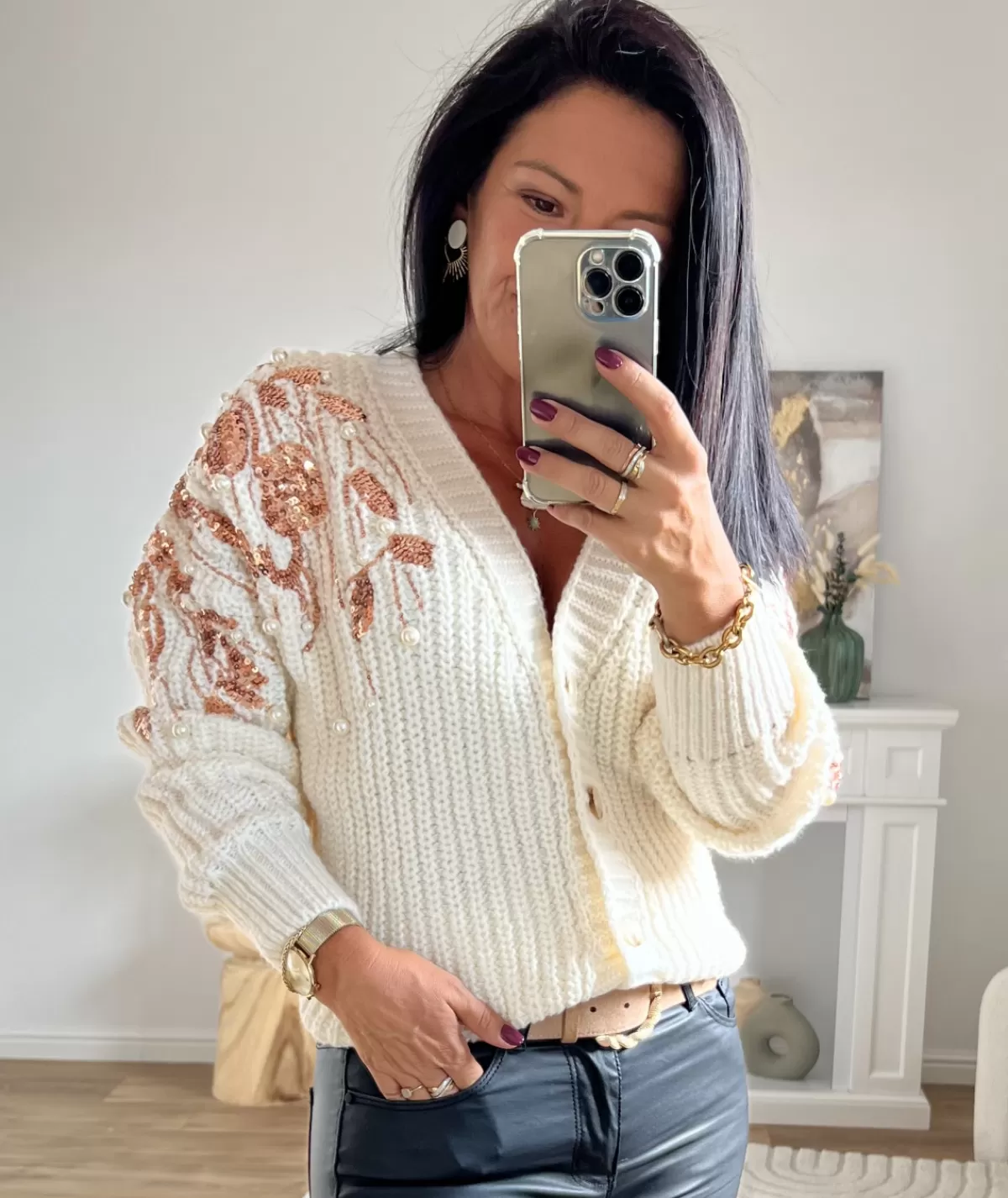 La boutique de Lilie Pulls / Gilets>GILET ZINEDINE Beige