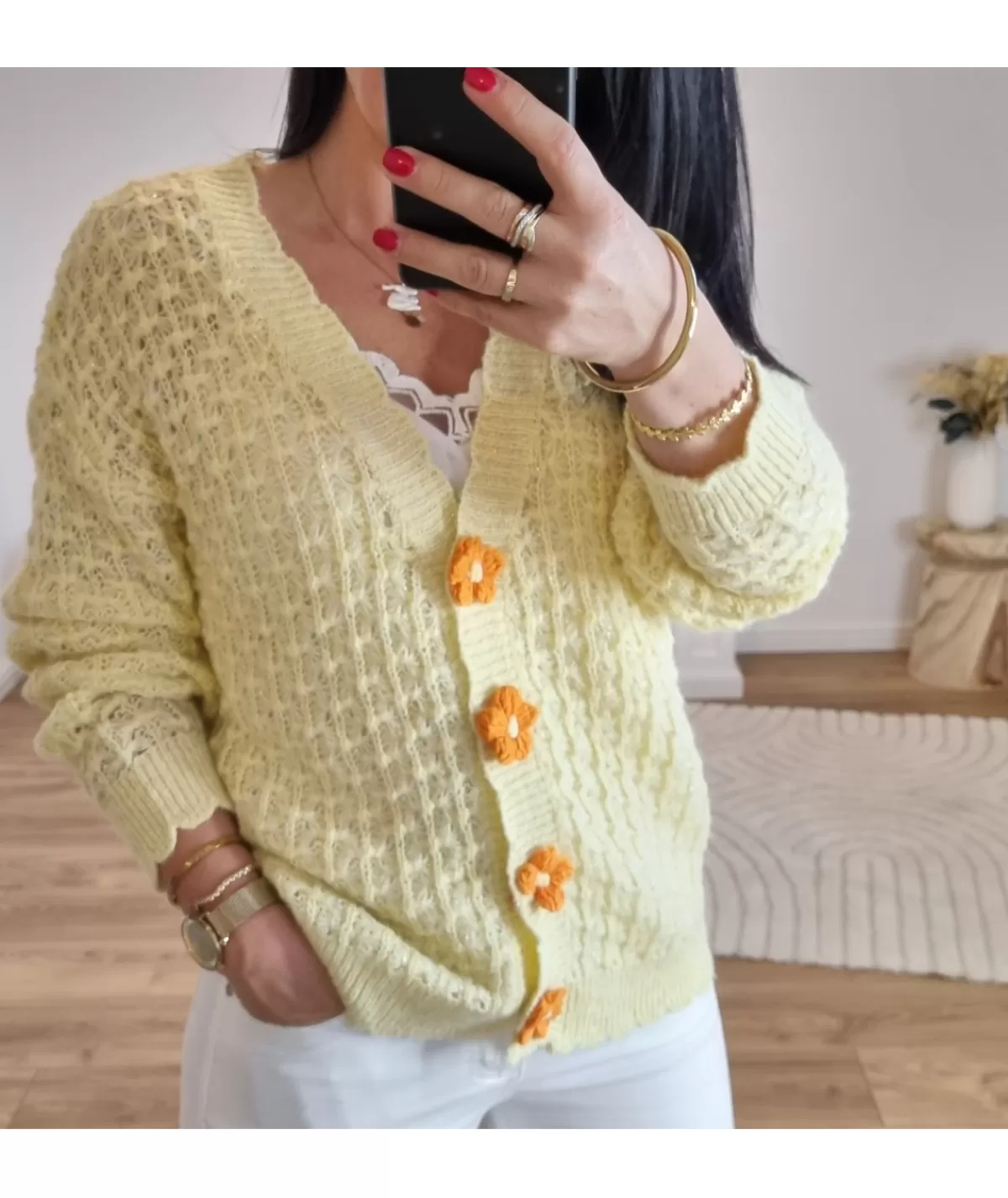 La boutique de Lilie Pulls / Gilets>GILET ZORA Jaune