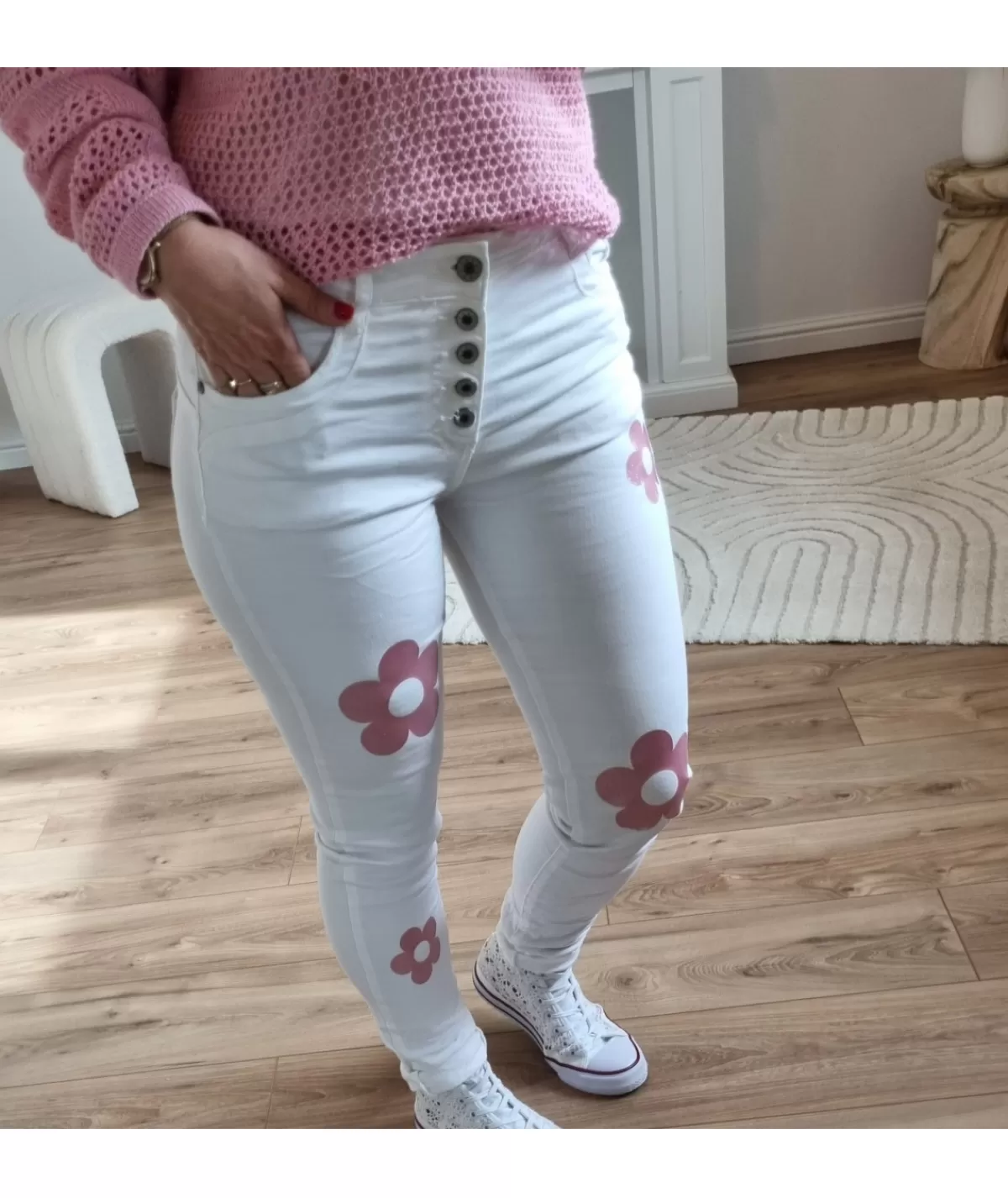 La boutique de Lilie Jeans / Pantalons>JEANS ADRIANA Blanc