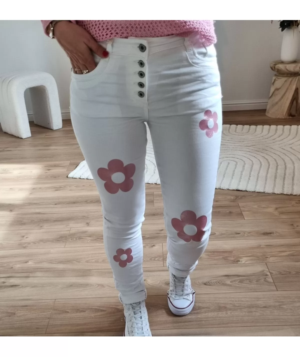 La boutique de Lilie Jeans / Pantalons>JEANS ADRIANA Blanc