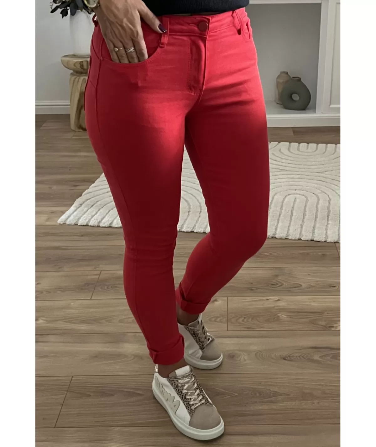 La boutique de Lilie Jeans / Pantalons>JEANS AGLAE Rouge