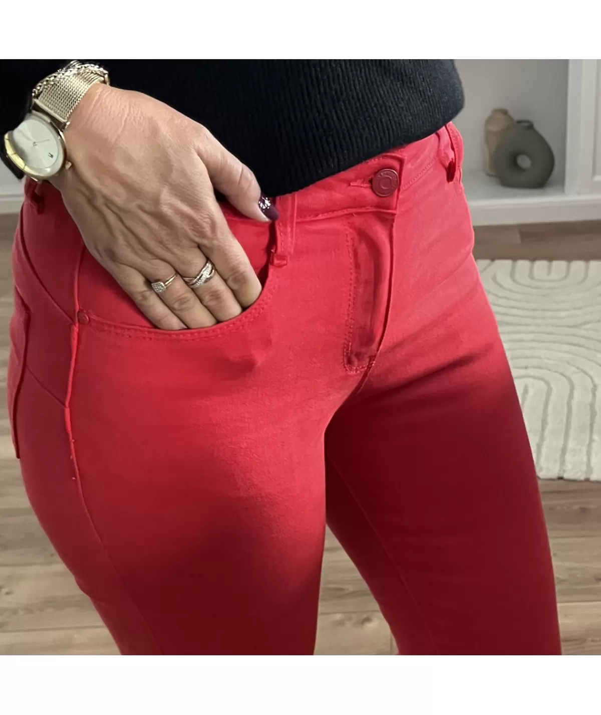 La boutique de Lilie Jeans / Pantalons>JEANS AGLAE Rouge
