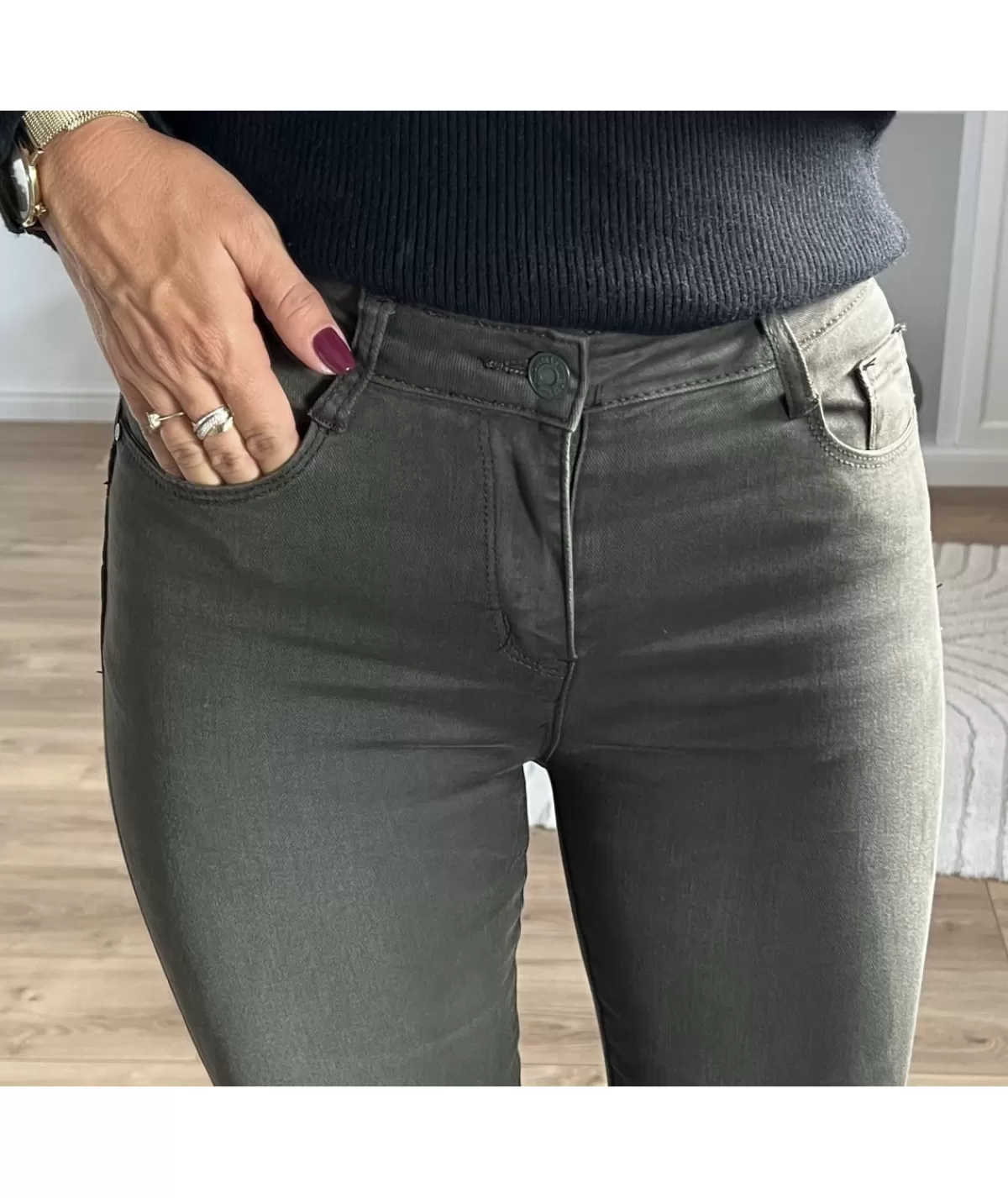 La boutique de Lilie Jeans / Pantalons>JEANS AGLAE II Kaki