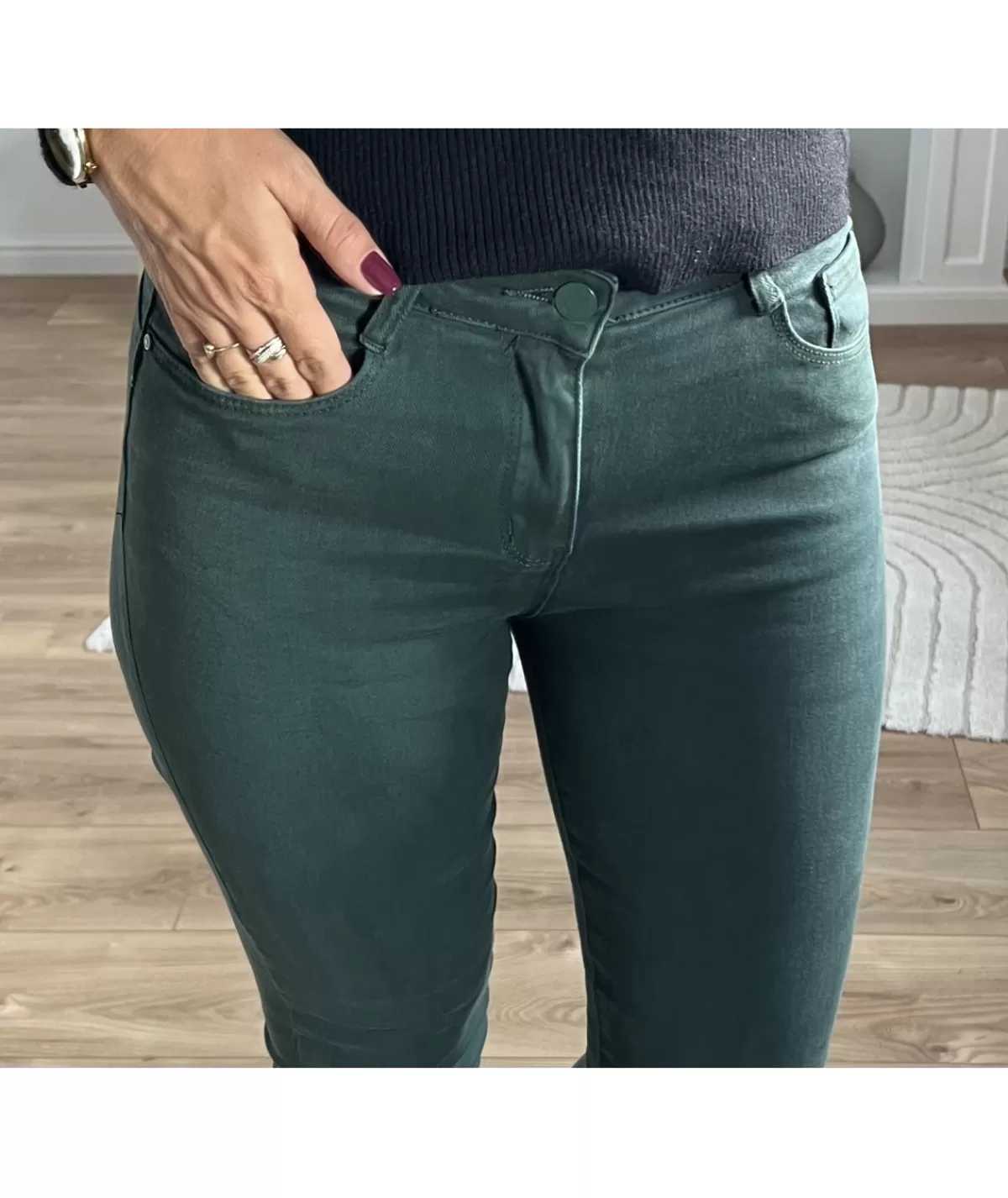 La boutique de Lilie Jeans / Pantalons>JEANS AGLAE II Vertsapin