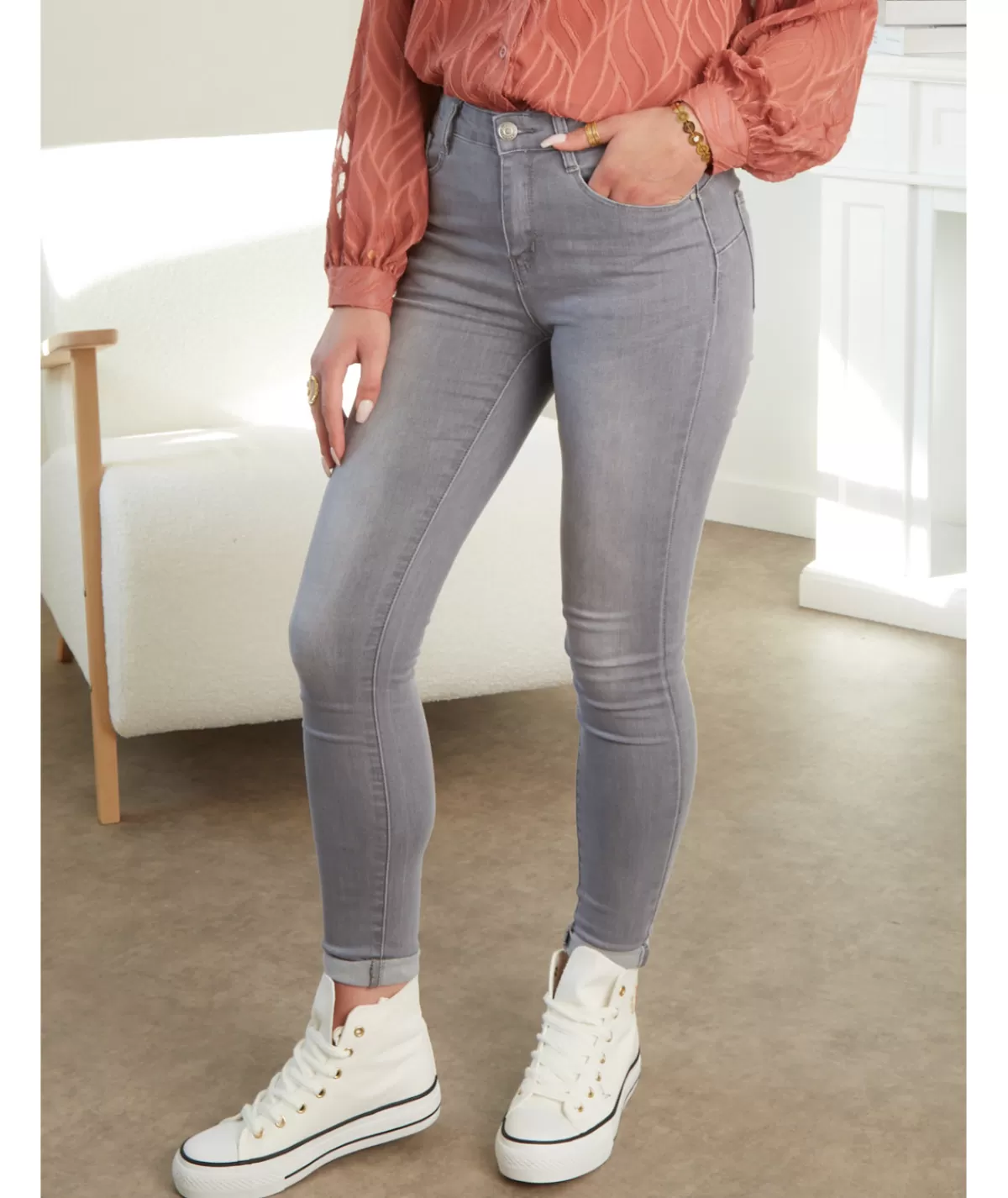 La boutique de Lilie Jeans / Pantalons>JEANS ALEXIA Gris