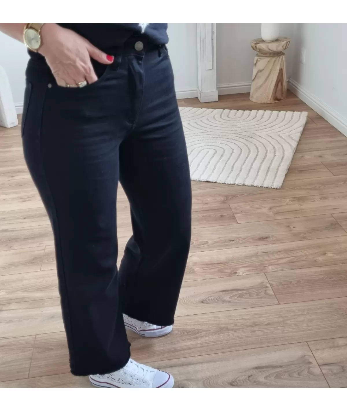 La boutique de Lilie Jeans / Pantalons>JEANS ARABESQUE 7/8 Noir