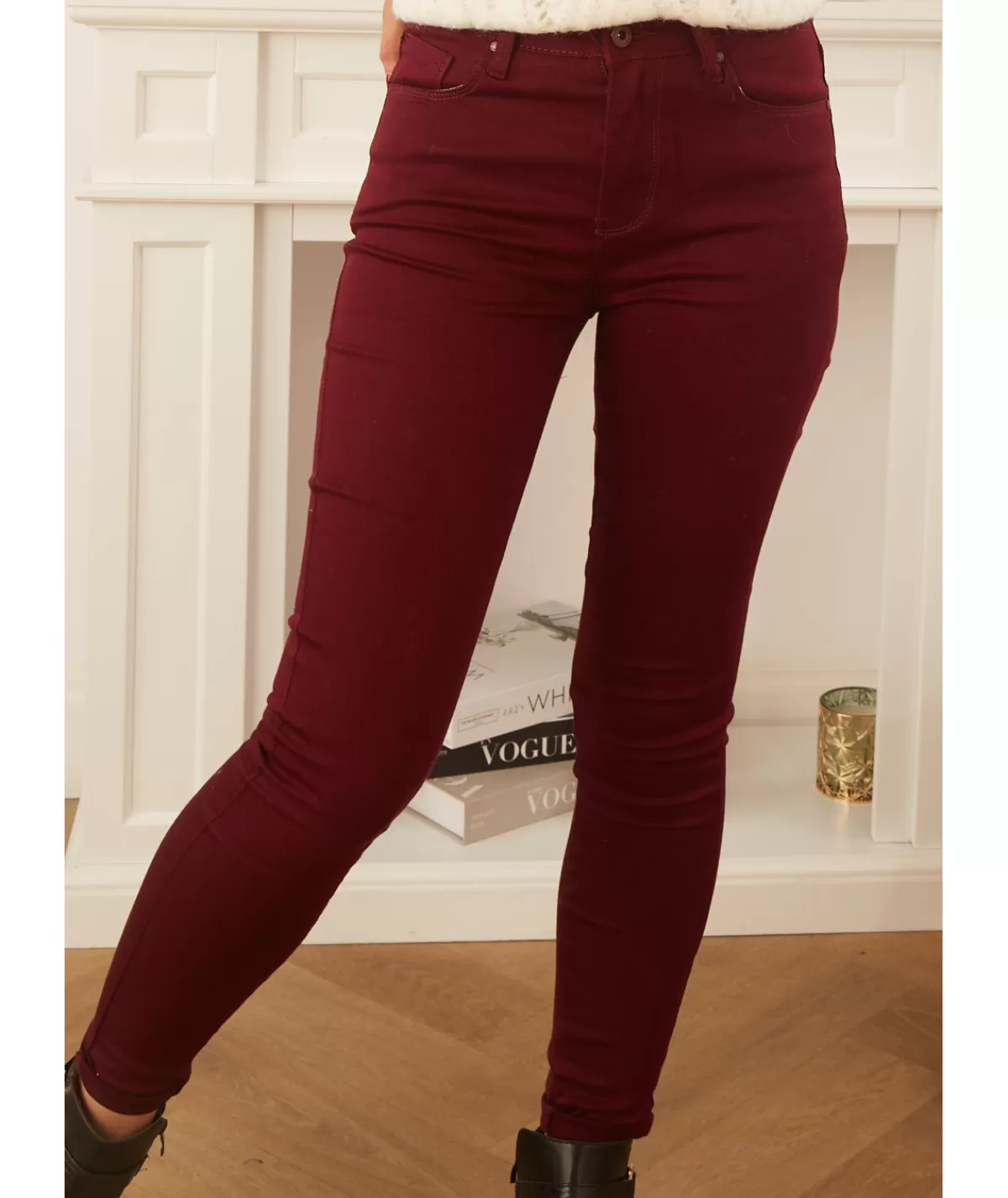 La boutique de Lilie Jeans / Pantalons>JEANS BELINDA Bordeaux