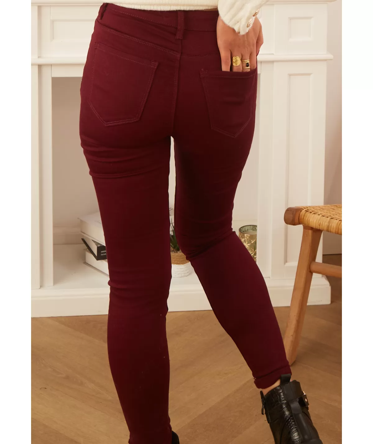 La boutique de Lilie Jeans / Pantalons>JEANS BELINDA Bordeaux