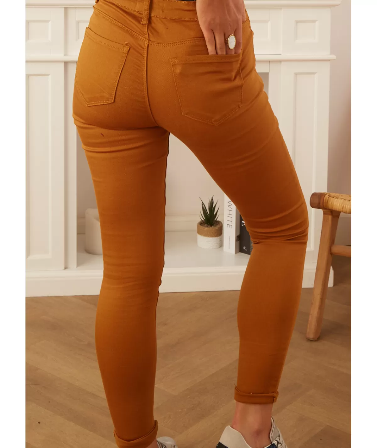 La boutique de Lilie Jeans / Pantalons>JEANS BELINDA Moutarde