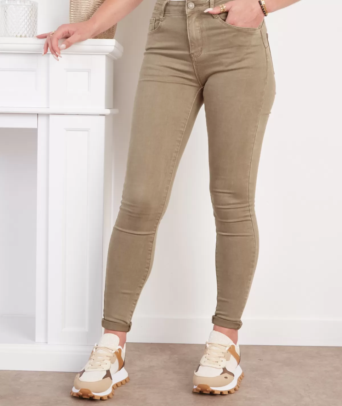 La boutique de Lilie Jeans / Pantalons>JEANS BIANKA Taupe