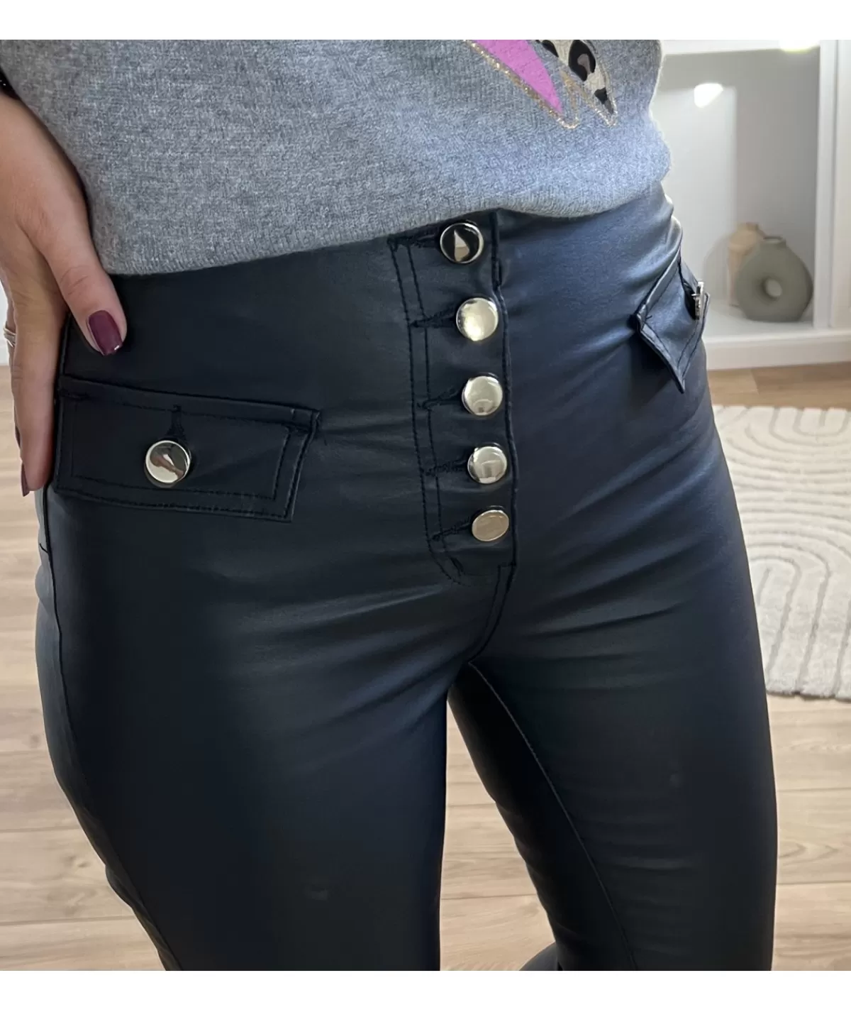 La boutique de Lilie Jeans / Pantalons>JEANS HUILE ALBERTINE Noir