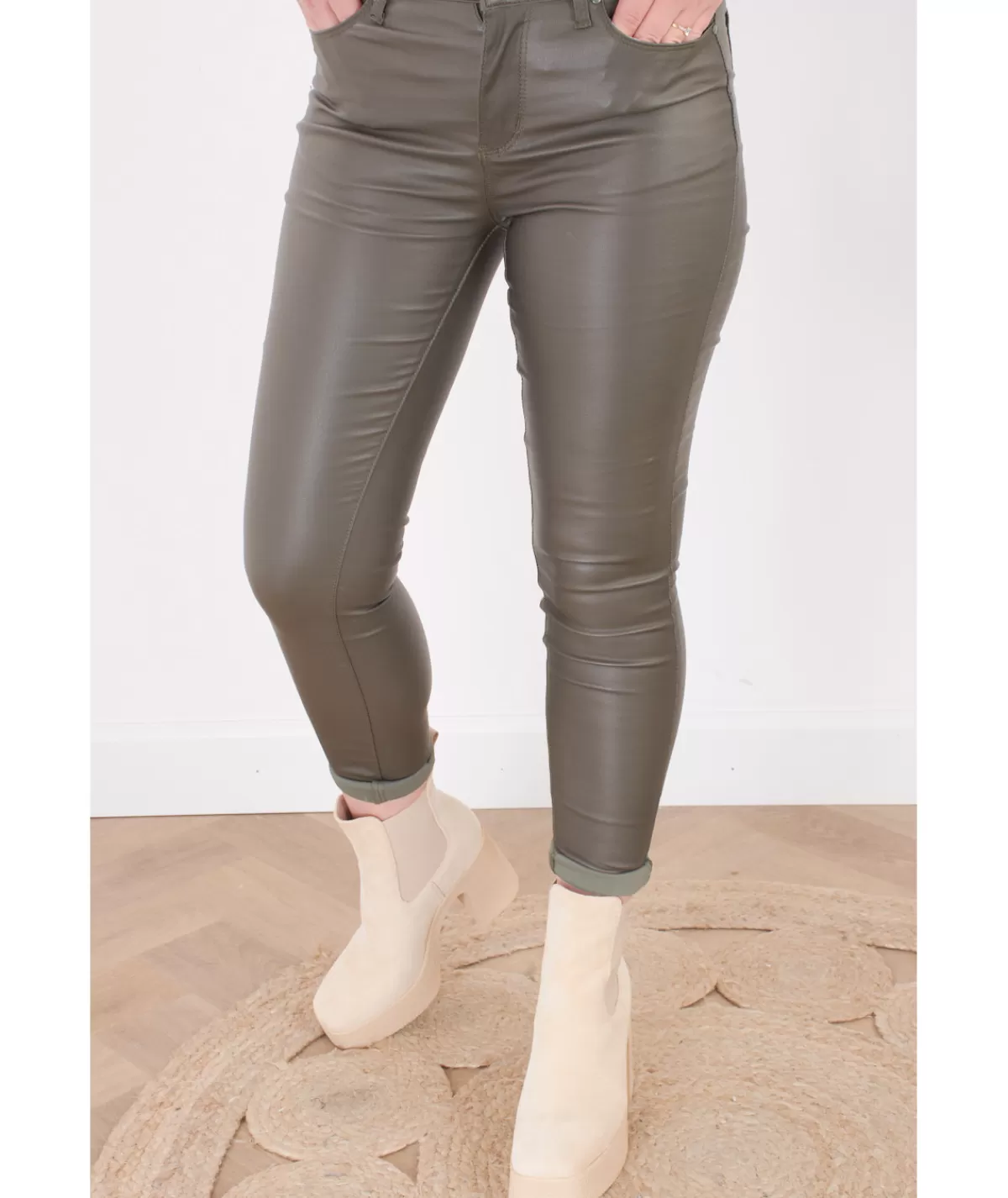 La boutique de Lilie Jeans / Pantalons>JEANS HUILE ROXANA II Kaki
