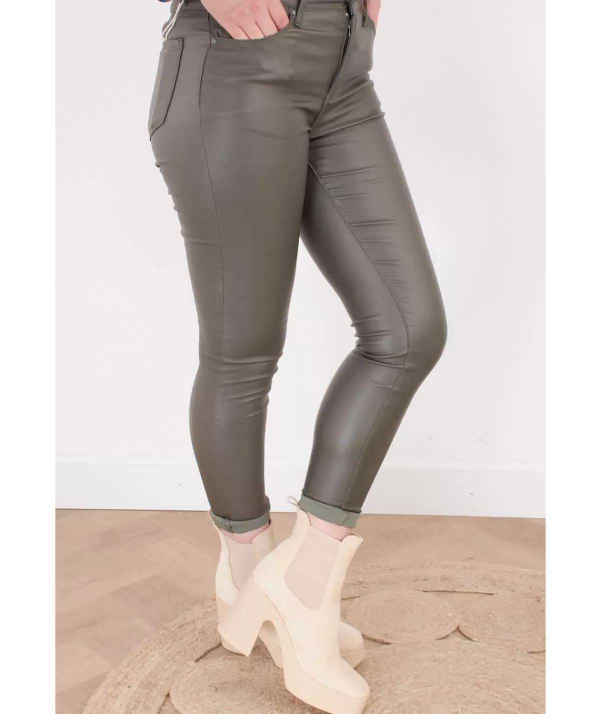 La boutique de Lilie Jeans / Pantalons>JEANS HUILE ROXANA II Kaki