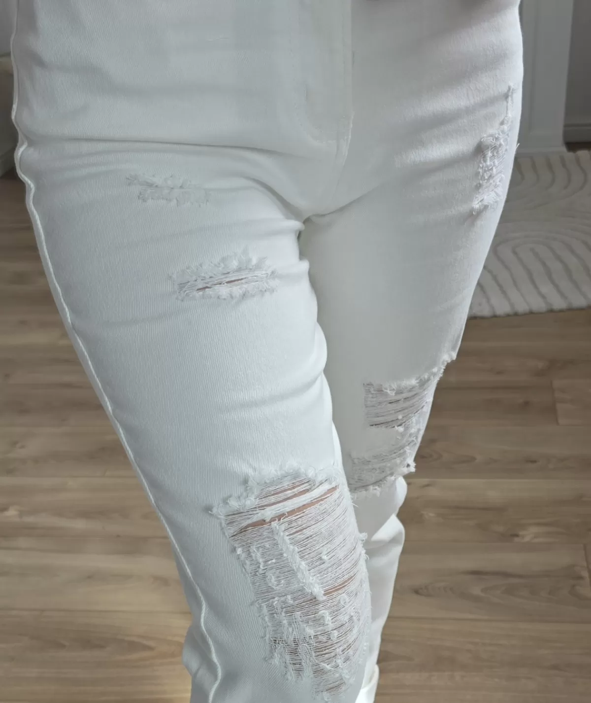 La boutique de Lilie Jeans / Pantalons>JEANS LAMINE Blanc