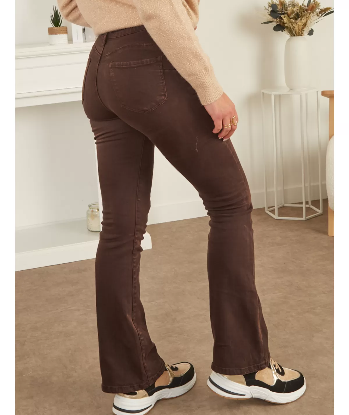 La boutique de Lilie Jeans / Pantalons>JEANS LINDA Marron
