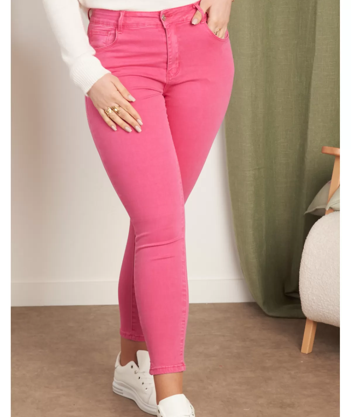 La boutique de Lilie Jeans / Pantalons>JEANS LOUNA Fushia