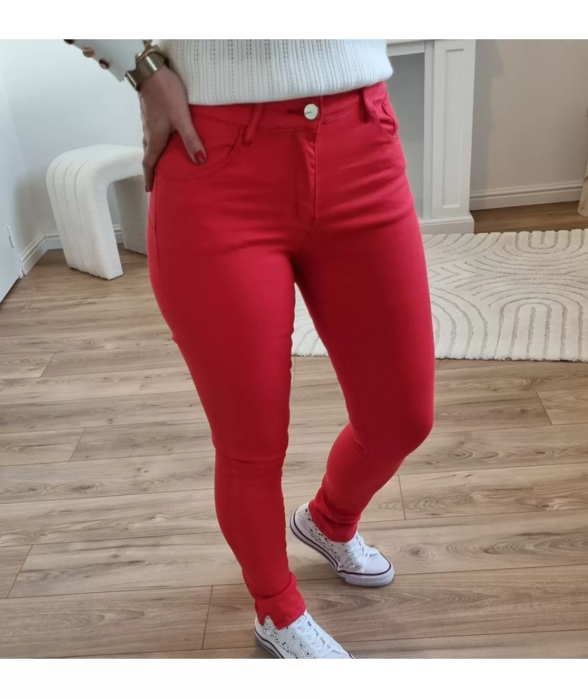 La boutique de Lilie Jeans / Pantalons>JEANS LOUNA Rouge