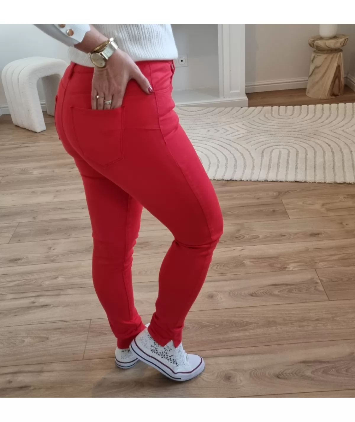 La boutique de Lilie Jeans / Pantalons>JEANS LOUNA Rouge