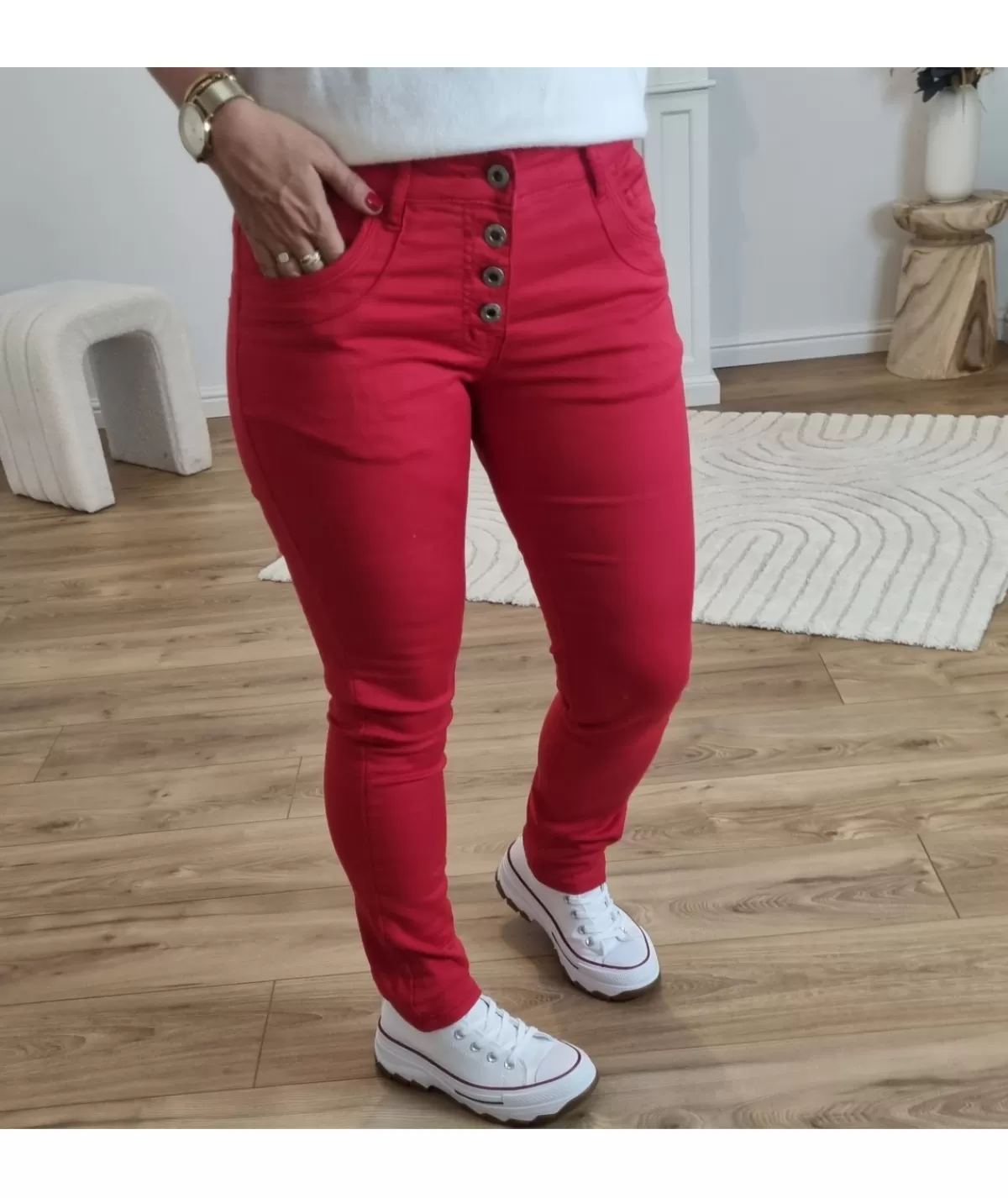 La boutique de Lilie Jeans / Pantalons>JEANS MADISSON - Rouge