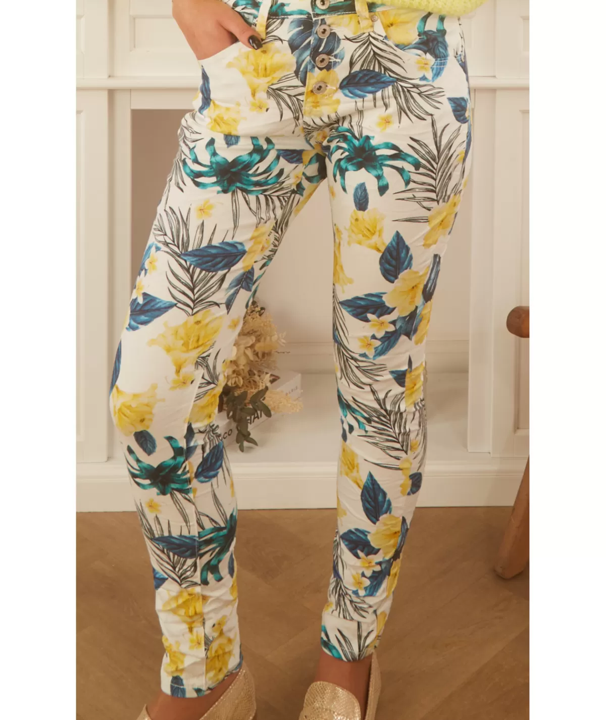 La boutique de Lilie Jeans / Pantalons>JEANS MARYLOU Blanc