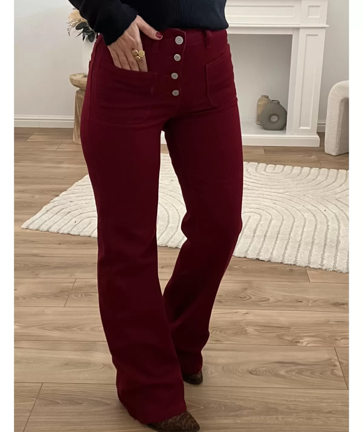 La boutique de Lilie Jeans / Pantalons>JEANS QUENTIN Bordeaux