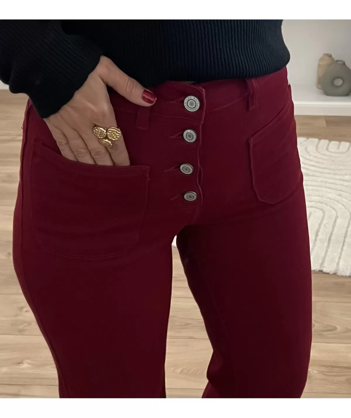 La boutique de Lilie Jeans / Pantalons>JEANS QUENTIN Bordeaux