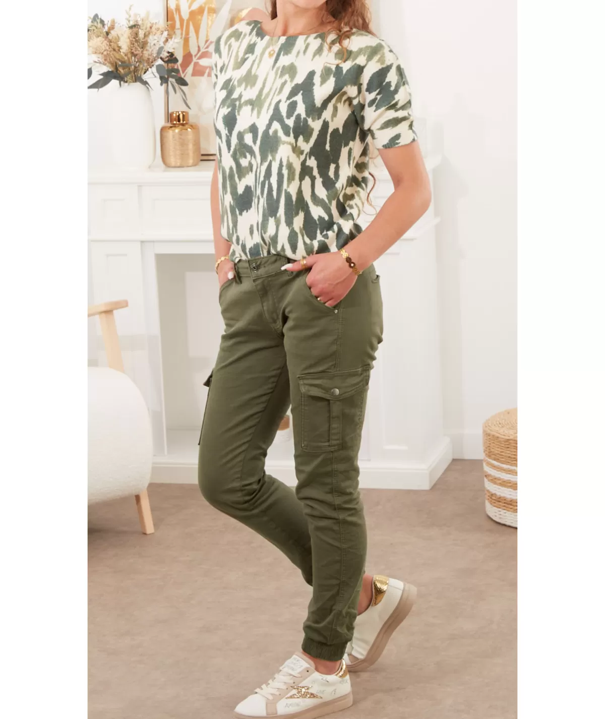 La boutique de Lilie Jeans / Pantalons>JEANS QUETTY Kaki