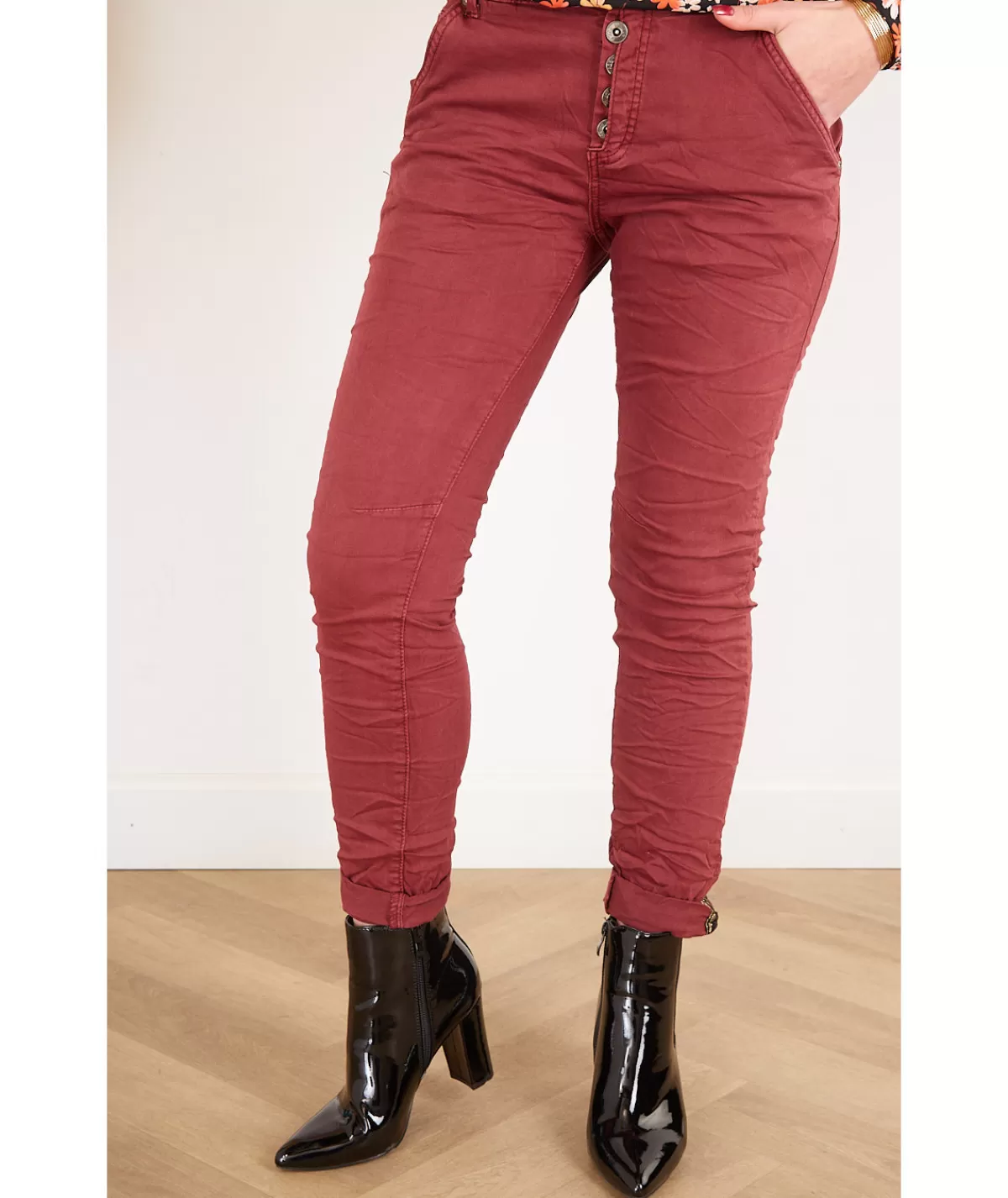 La boutique de Lilie Jeans / Pantalons>JEANS SERENA Bordeaux