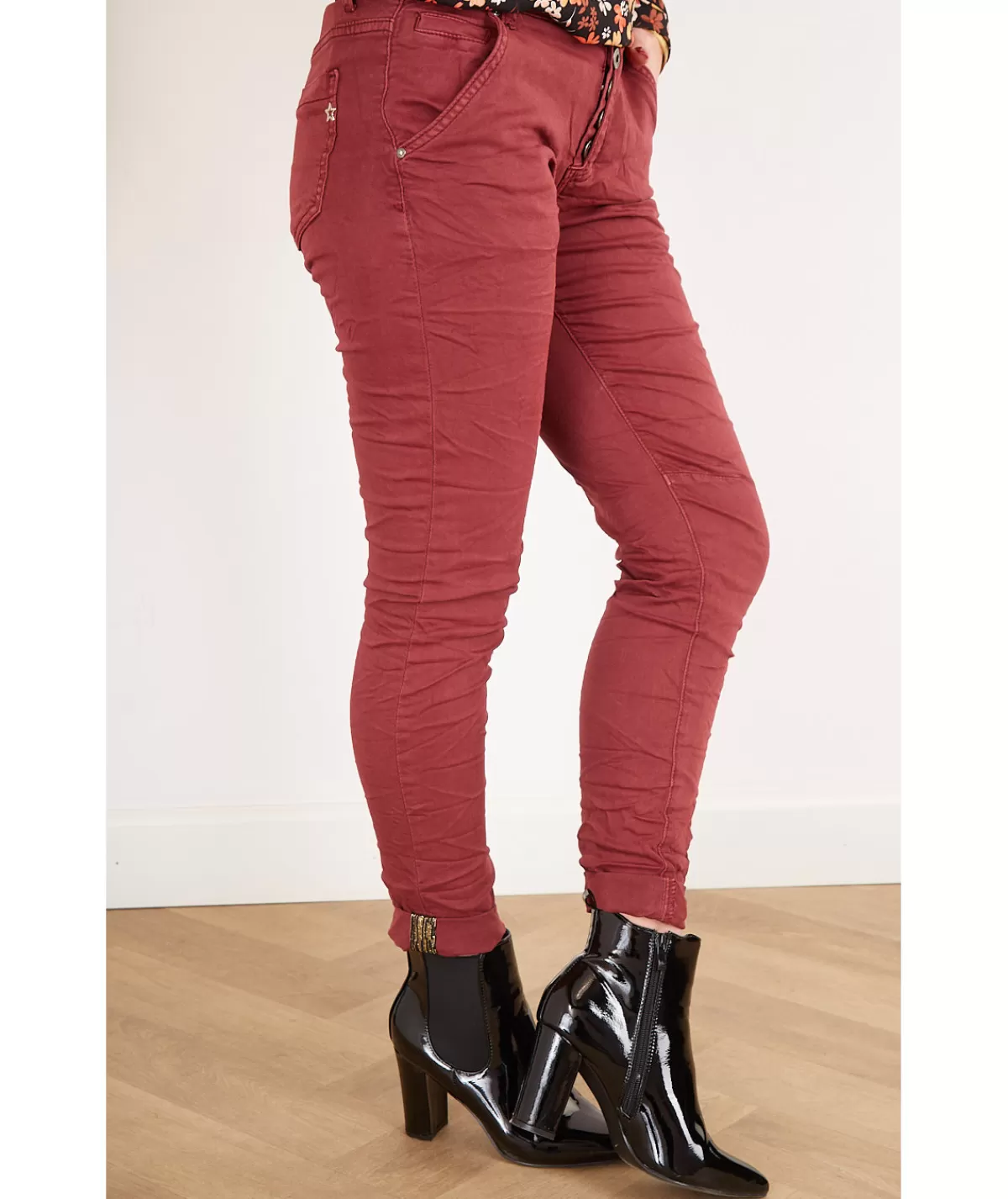 La boutique de Lilie Jeans / Pantalons>JEANS SERENA Bordeaux