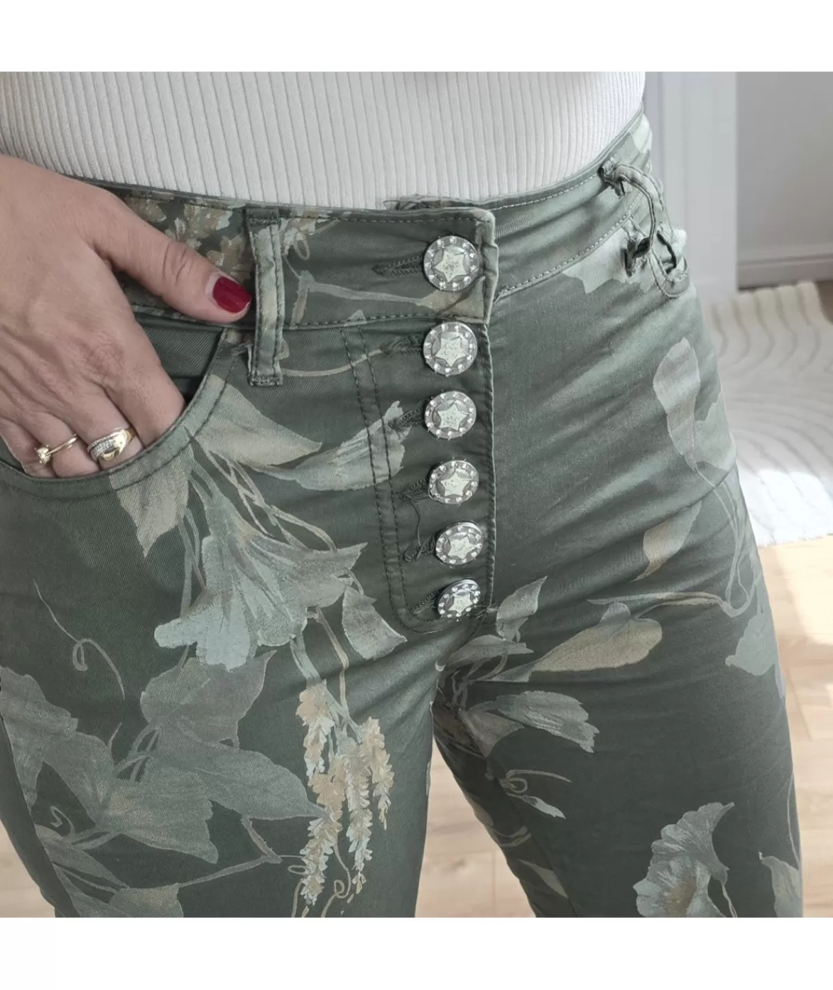 La boutique de Lilie Jeans / Pantalons>JEANS TATIANA Kaki