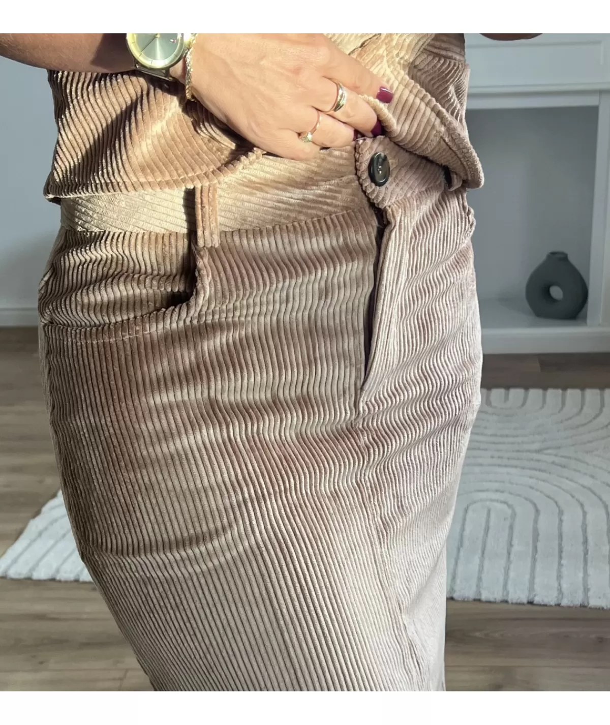 La boutique de Lilie Jupes / Shorts>JUPE ANNE HELENE Taupe