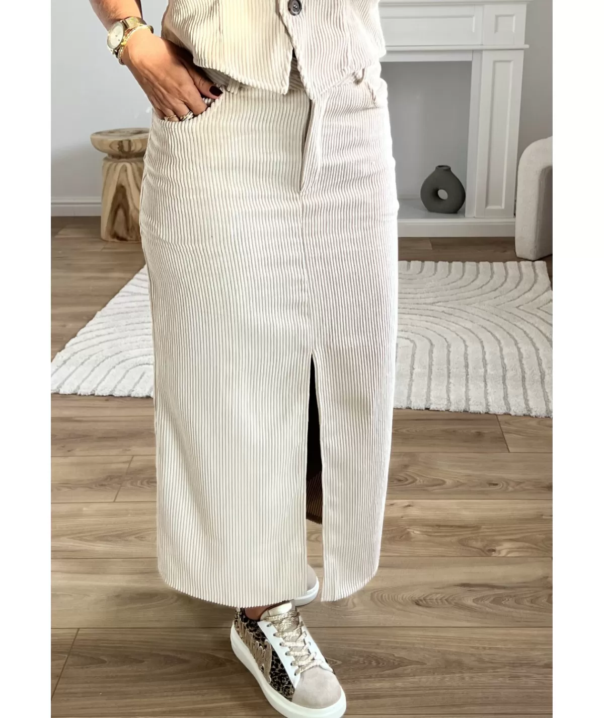 La boutique de Lilie Jupes / Shorts>JUPE ANNE HELENE Beige
