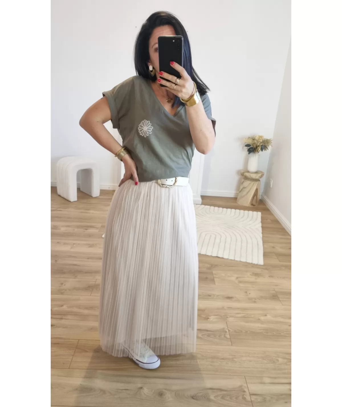 La boutique de Lilie Jupes / Shorts>JUPE BERANGERE EN TULLE Beige
