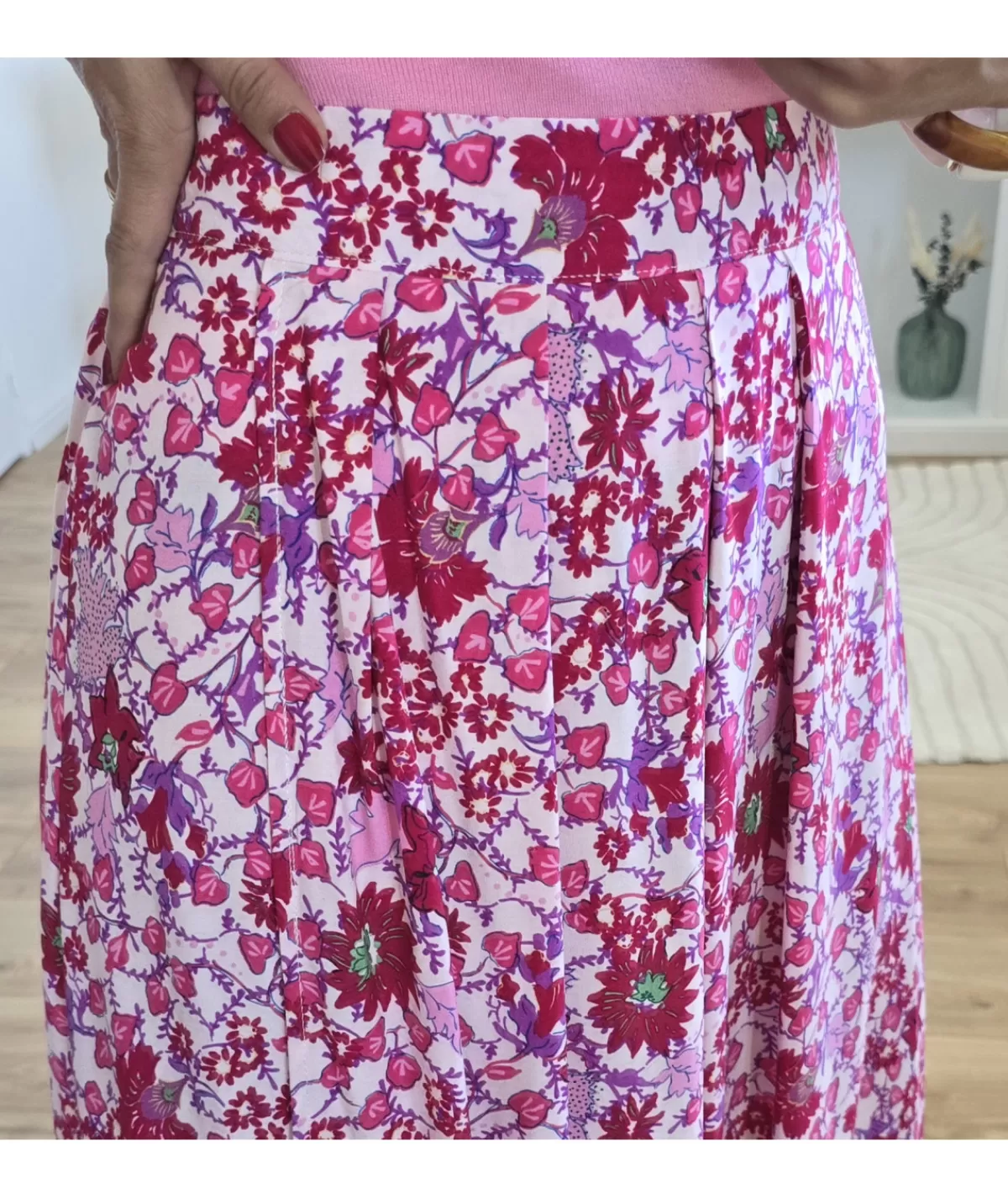 La boutique de Lilie Jupes / Shorts>JUPE CAROLE Fushia