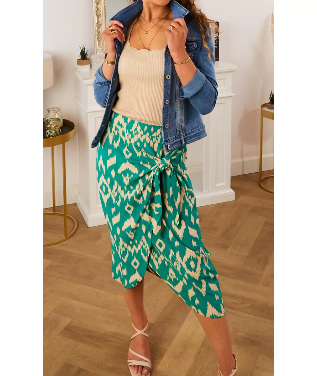 La boutique de Lilie Jupes / Shorts>JUPE CATHYA Vert