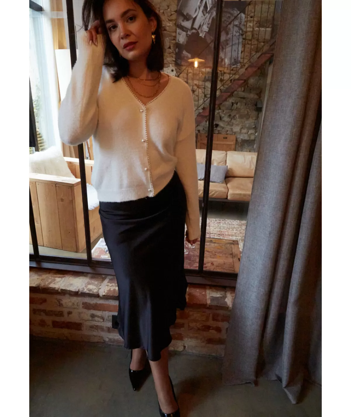 La boutique de Lilie Jupes / Shorts>JUPE LONGUE VALENTINE Noir