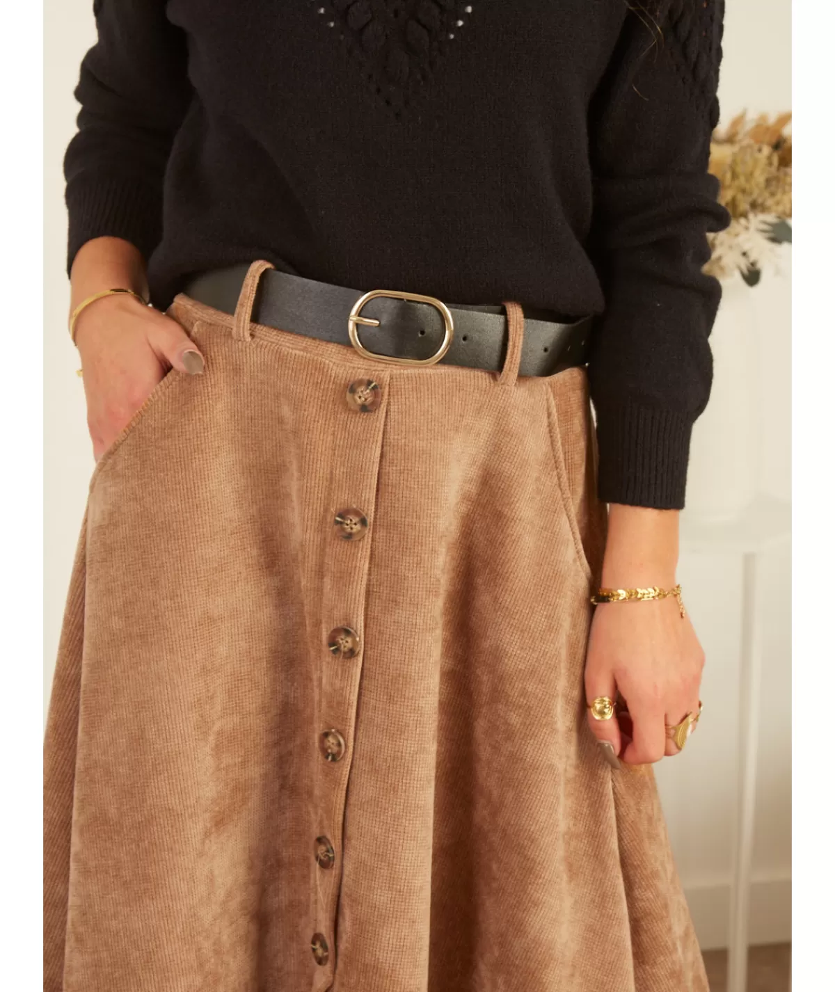 La boutique de Lilie Jupes / Shorts>JUPE NAELYS Camel