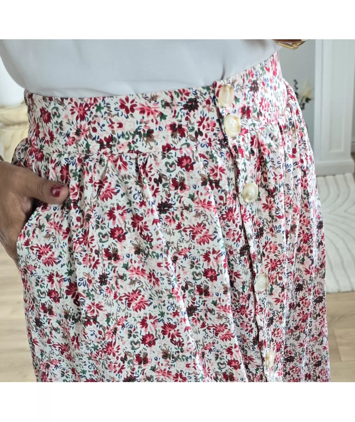 La boutique de Lilie Jupes / Shorts>JUPE NOELIE Rouge