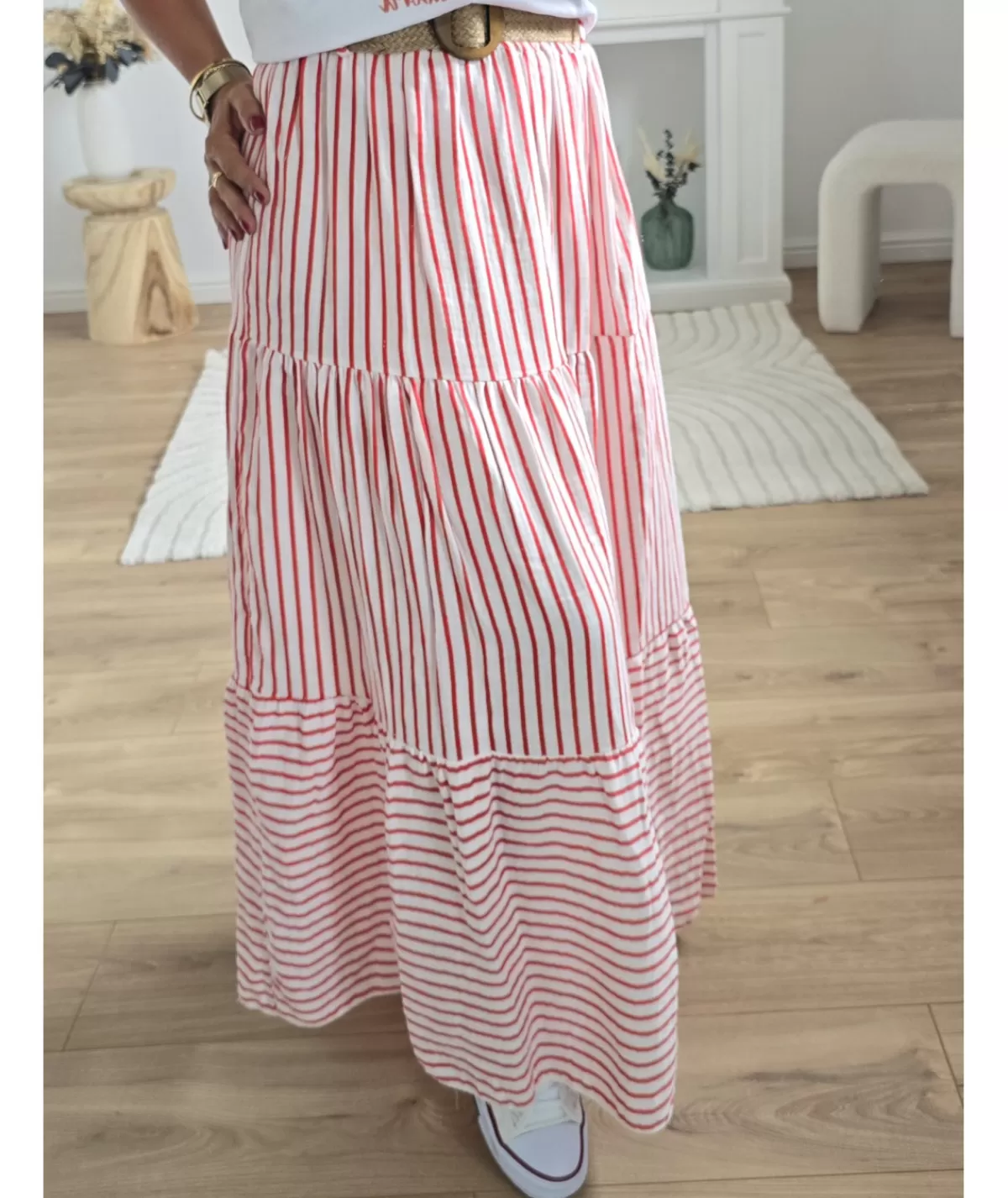 La boutique de Lilie Jupes / Shorts>JUPE SANDRA Rouge