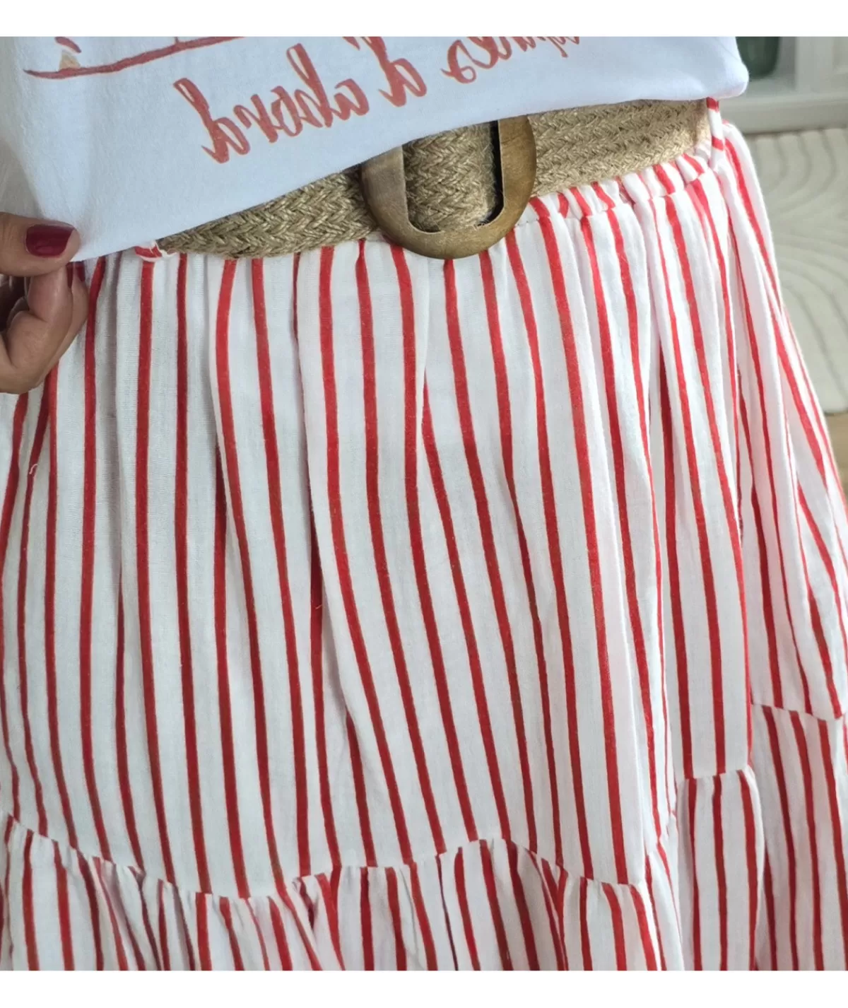 La boutique de Lilie Jupes / Shorts>JUPE SANDRA Rouge