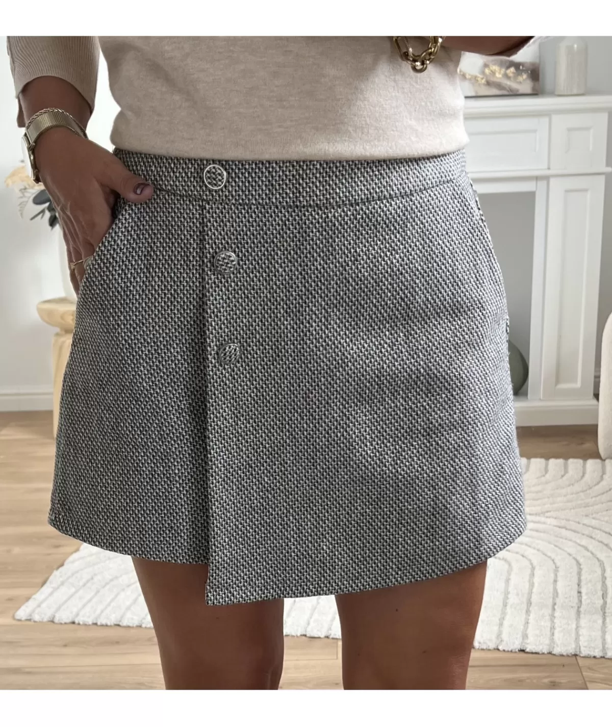 La boutique de Lilie Jupes / Shorts>JUPE SHORT ALBANE Noir