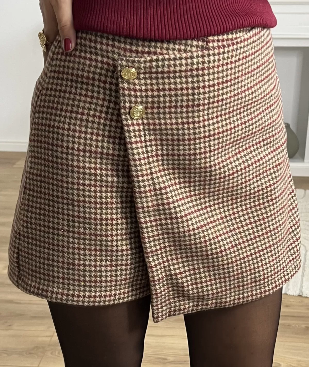 La boutique de Lilie Jupes / Shorts>JUPE SHORT ANATOLE Bordeaux